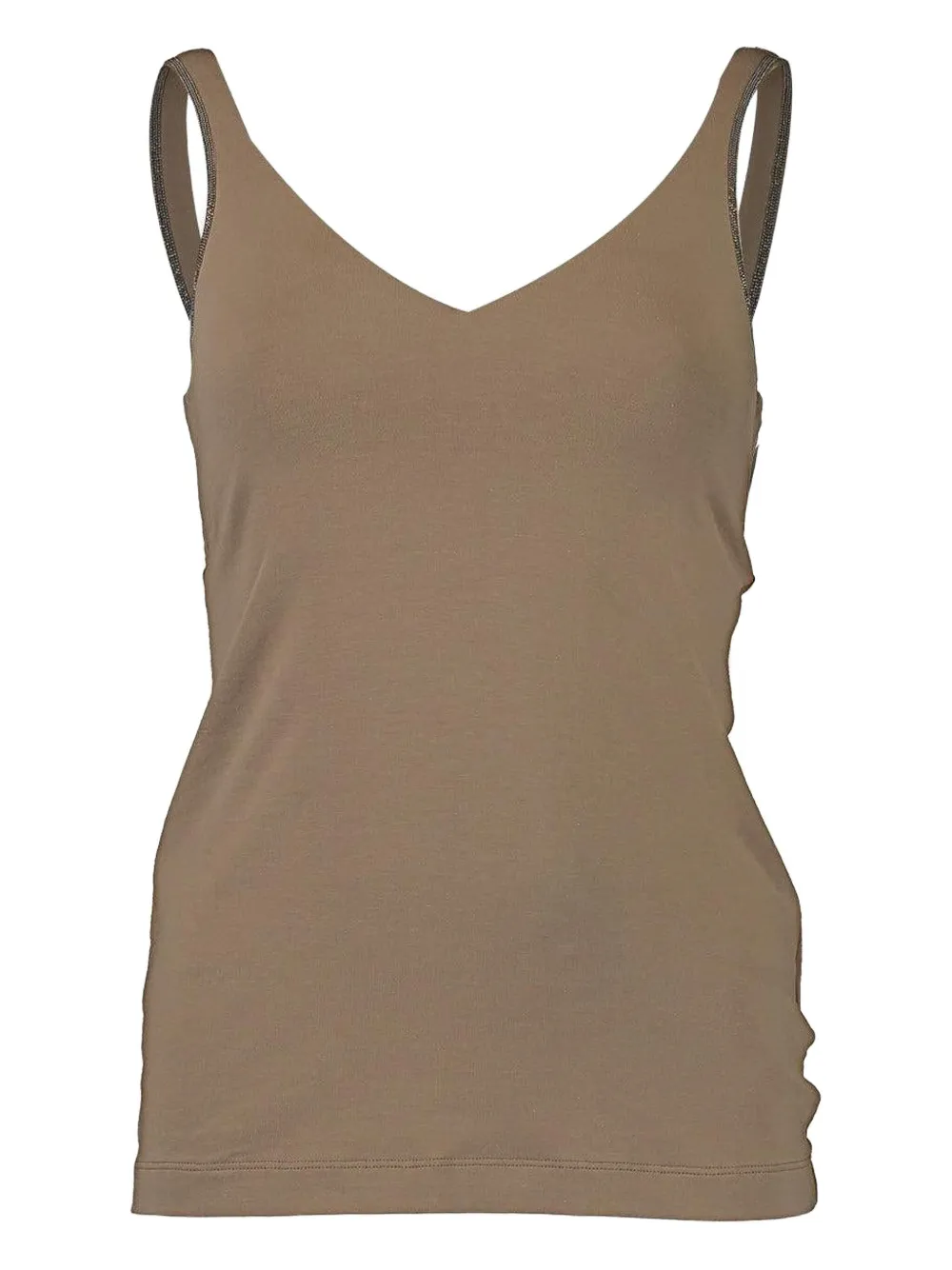 Brunello Cucinelli V-neck tank top - Brown