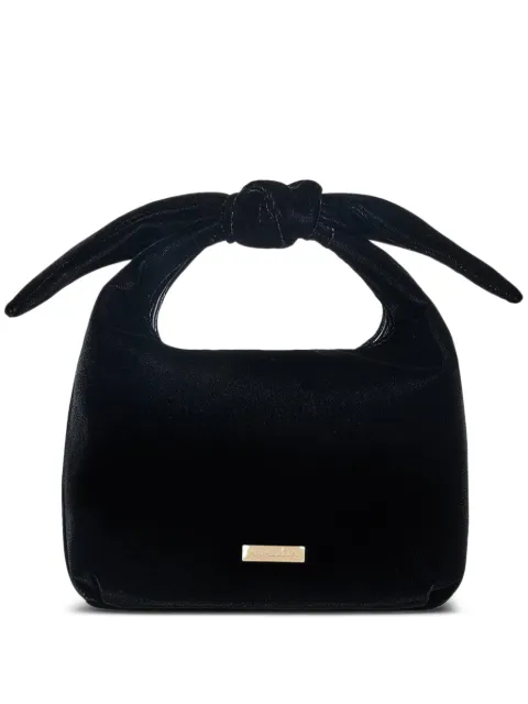 Aquazzura bow tie velvet tote bag