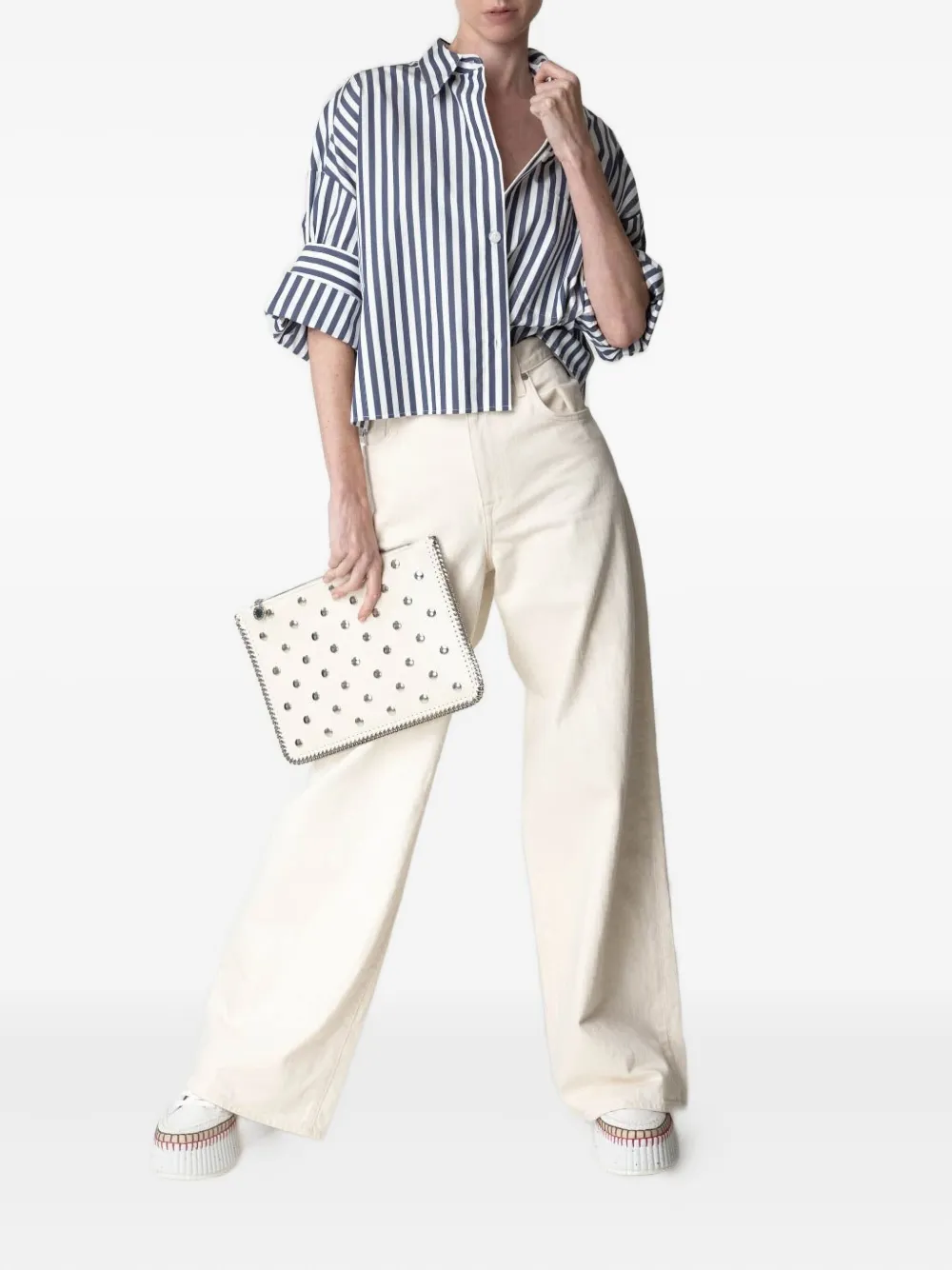 TWP Tiny Dancer wide-leg trousers - Wit