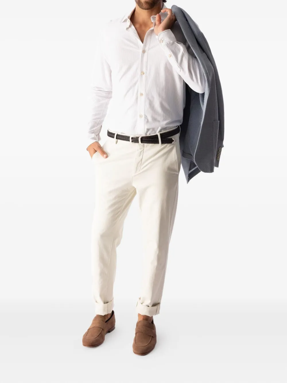 Eleventy cuffed pants - Beige