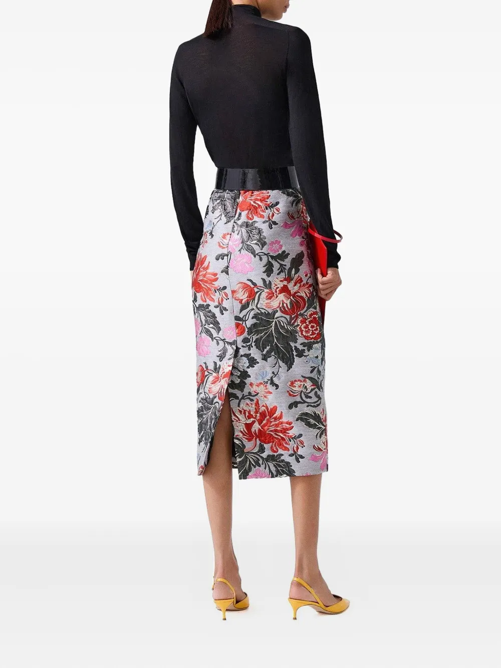 Carolina Herrera sheer turtleneck top Zwart