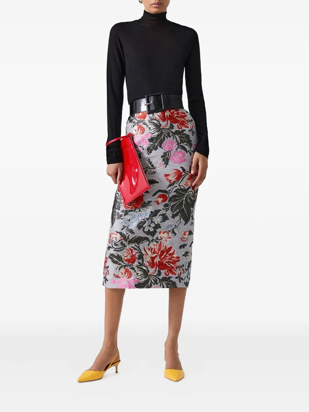 Carolina Herrera sheer turtleneck top Zwart