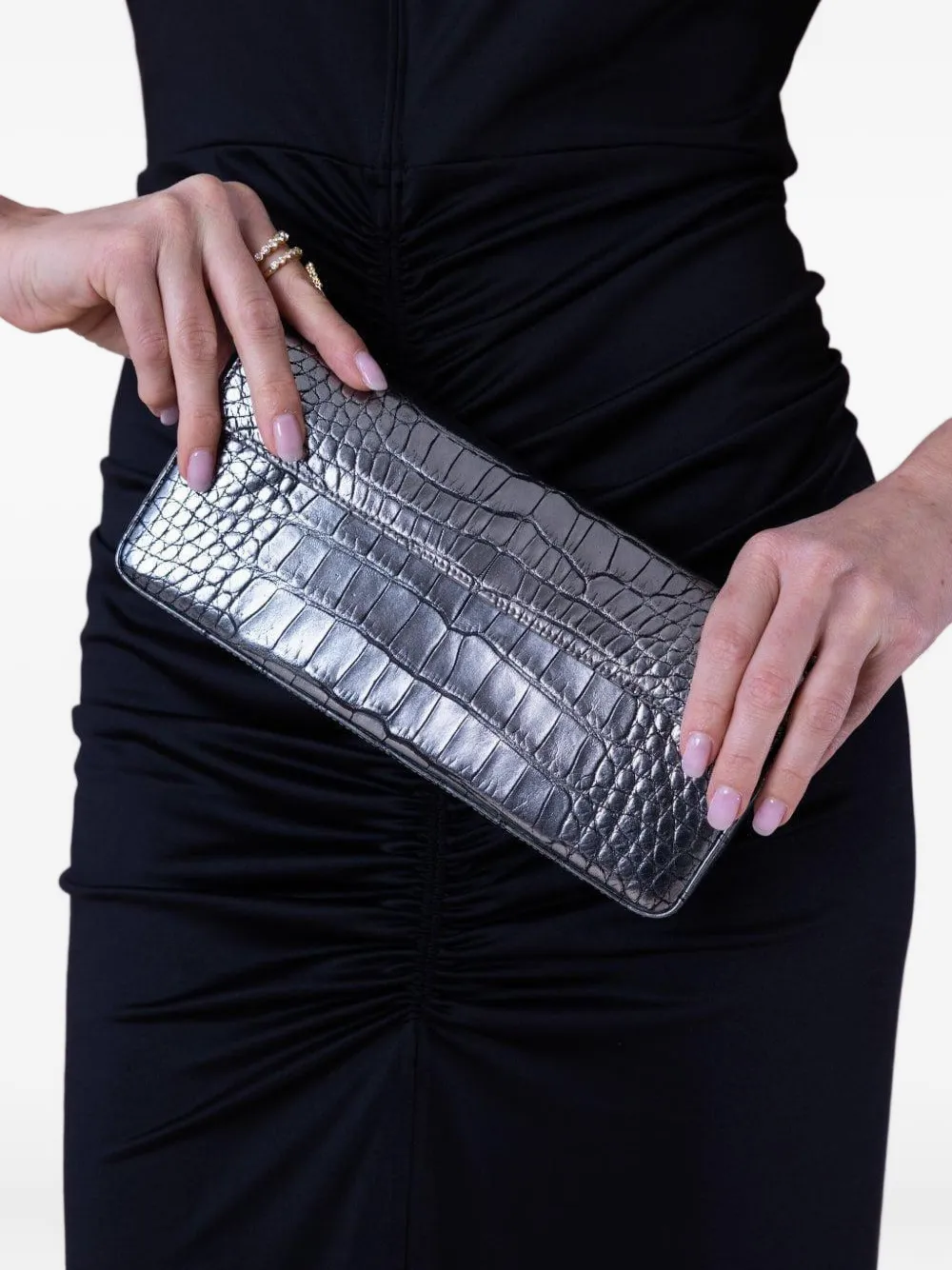 Jada Loveless Parker Clutch Bag In Silver