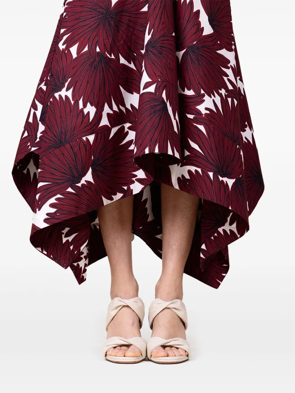 Aquazzura 85mm Twist wedge sandals Beige