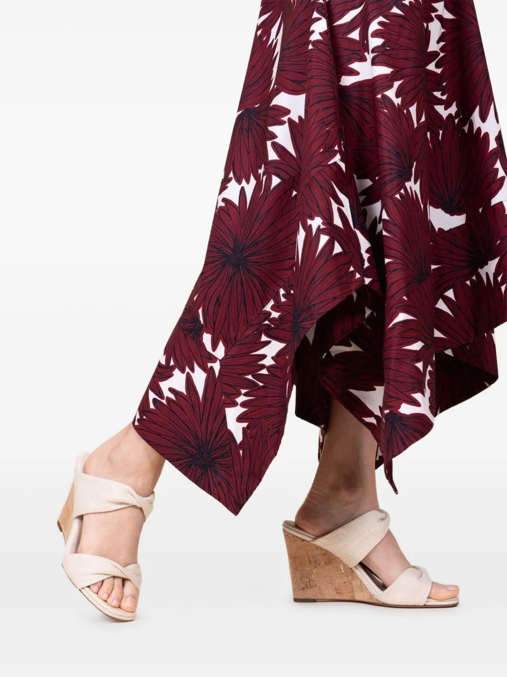 Aquazzura 85mm Twist wedge sandals Beige