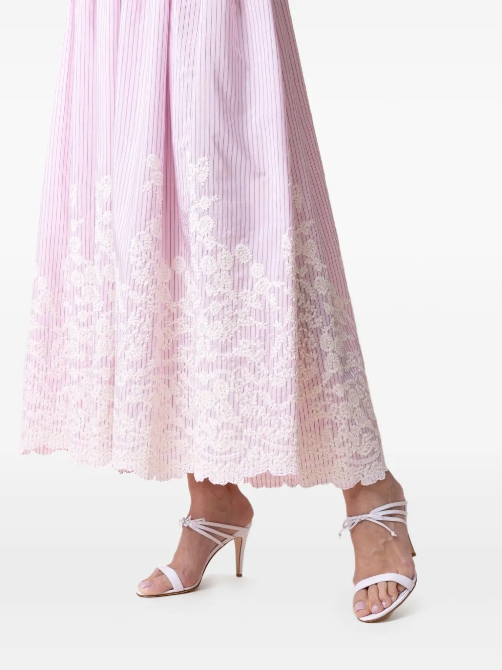 Manolo Blahnik 30mm Boman leather sandals Wit