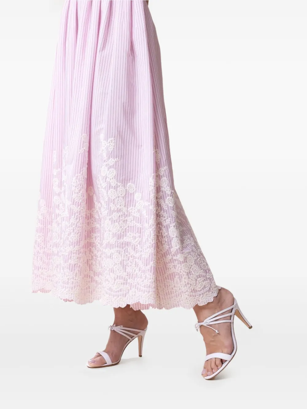 Manolo Blahnik 30mm Boman leather sandals Wit