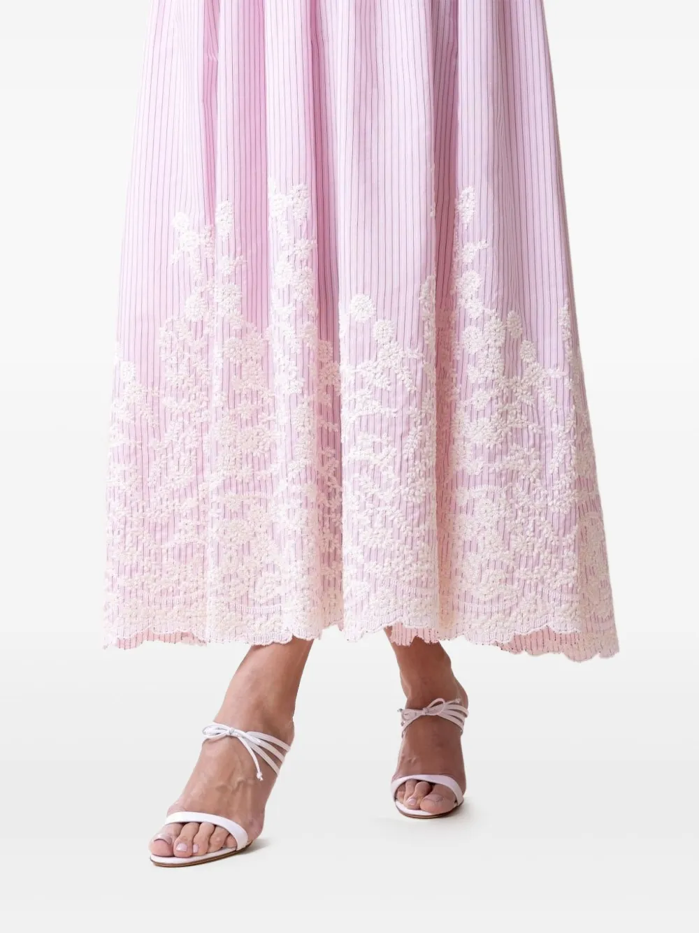 Manolo Blahnik 30mm Boman leather sandals Wit