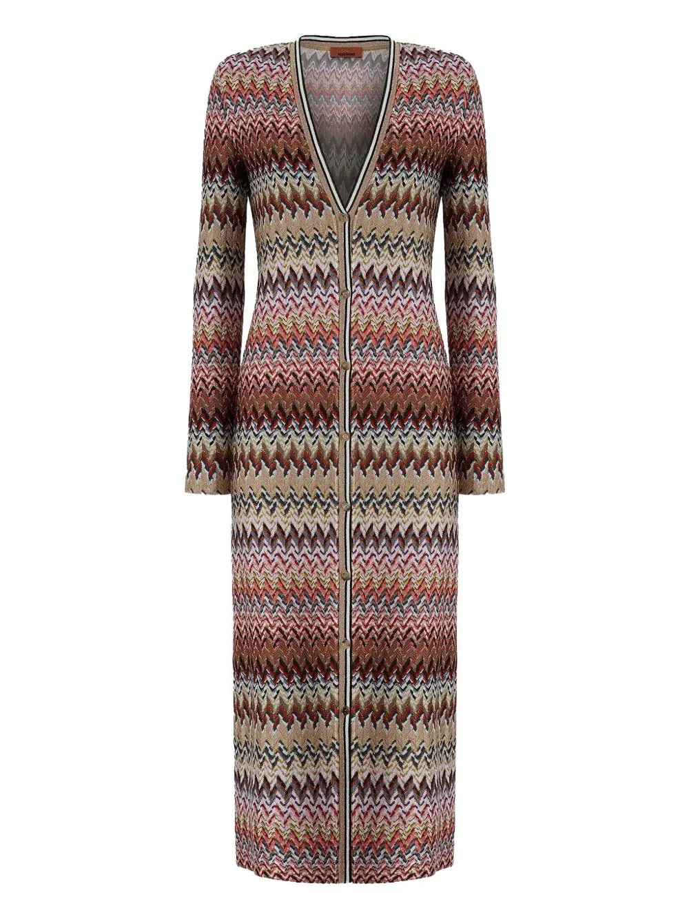 Missoni Chevron-pattern Button-front Cardigan In Multi