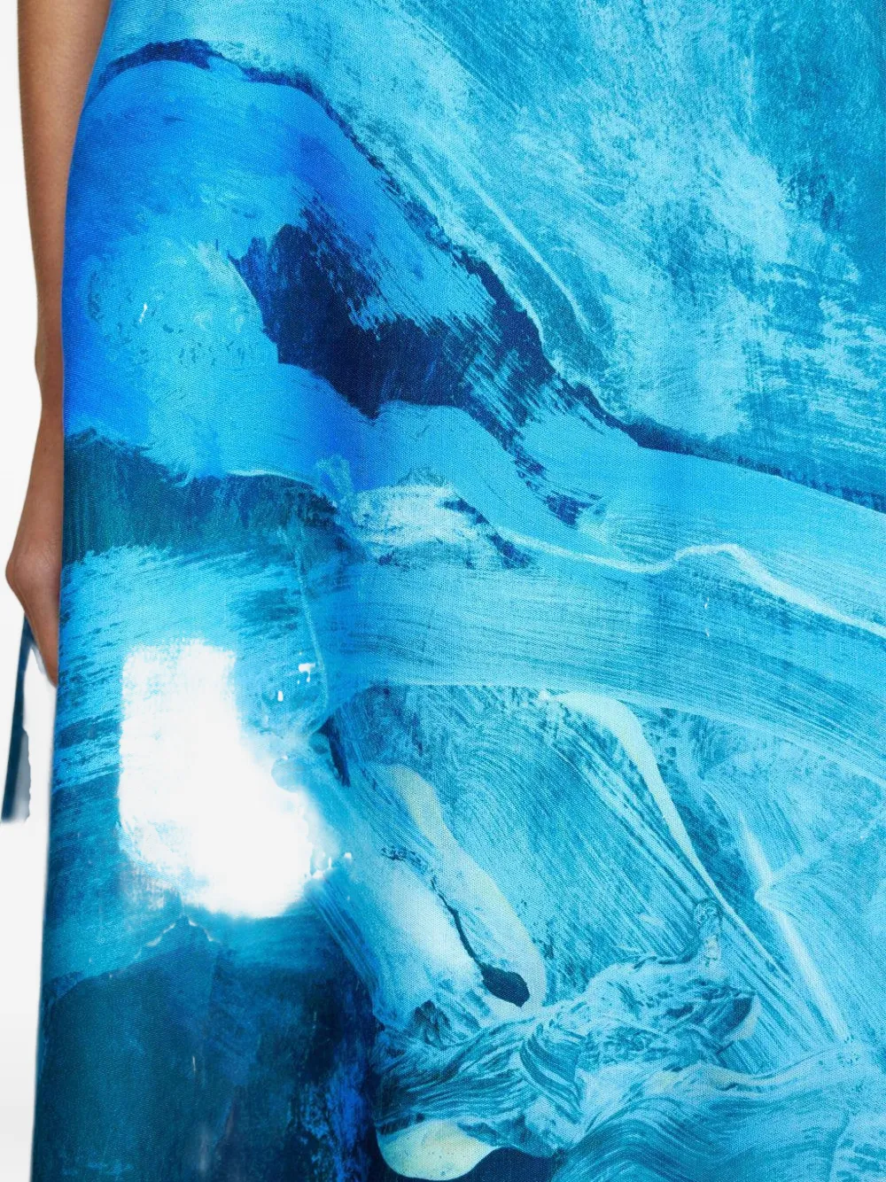 Acler Osidge abstract-print maxi dress Blauw