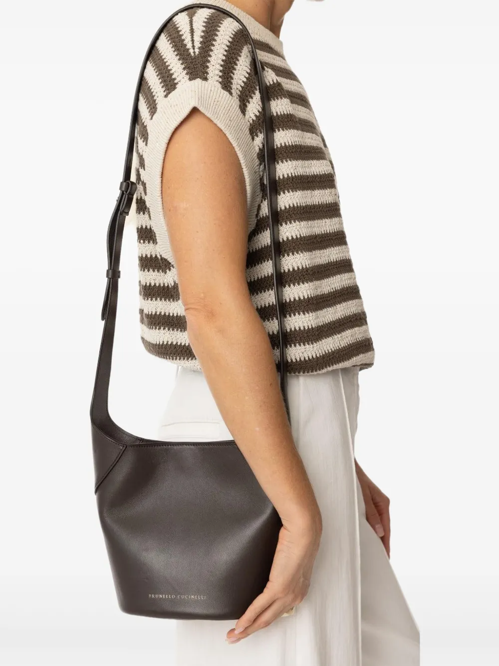 Brunello Cucinelli leather bucket bag | Image 2
