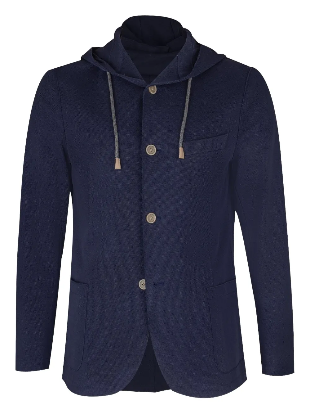 Eleventy hooded buttoned jacket | Blue | Image 1