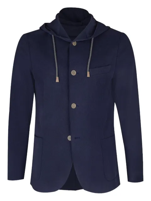 Eleventy hooded buttoned jacket