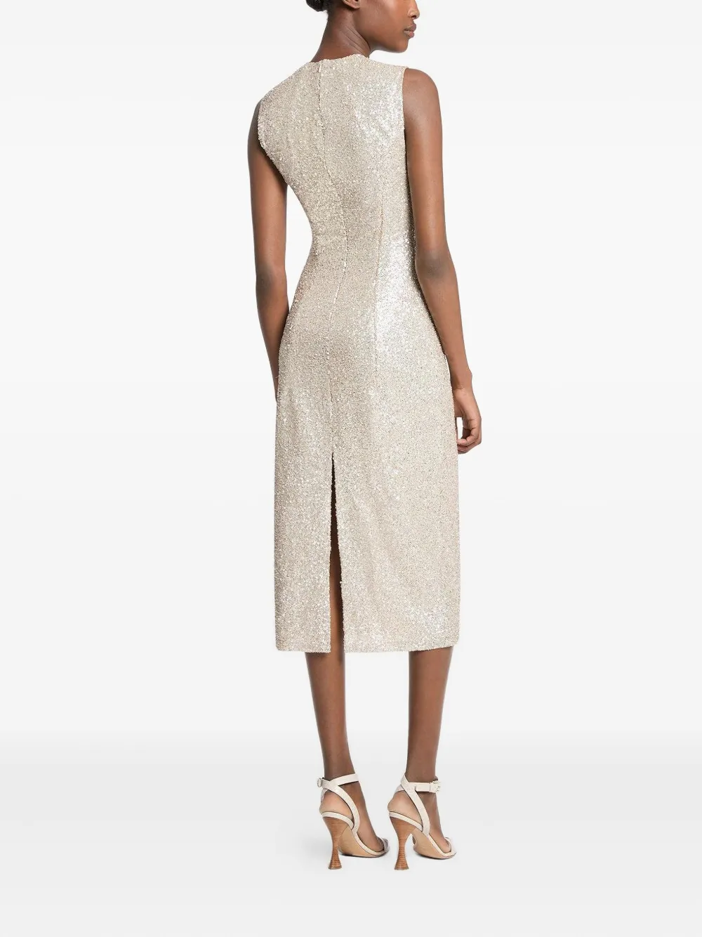 Michael Kors Collection sequin sheath midi dress Zilver