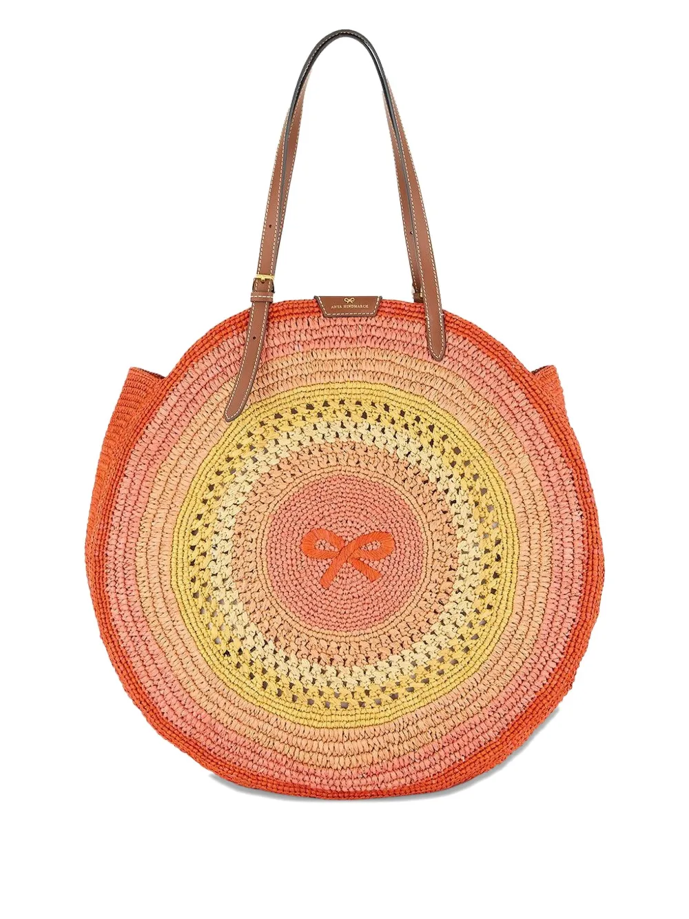 Anya Hindmarch round bow tote bag - オレンジ