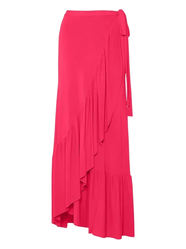 Eres Julia Ruffled Pareo Skirt in Red