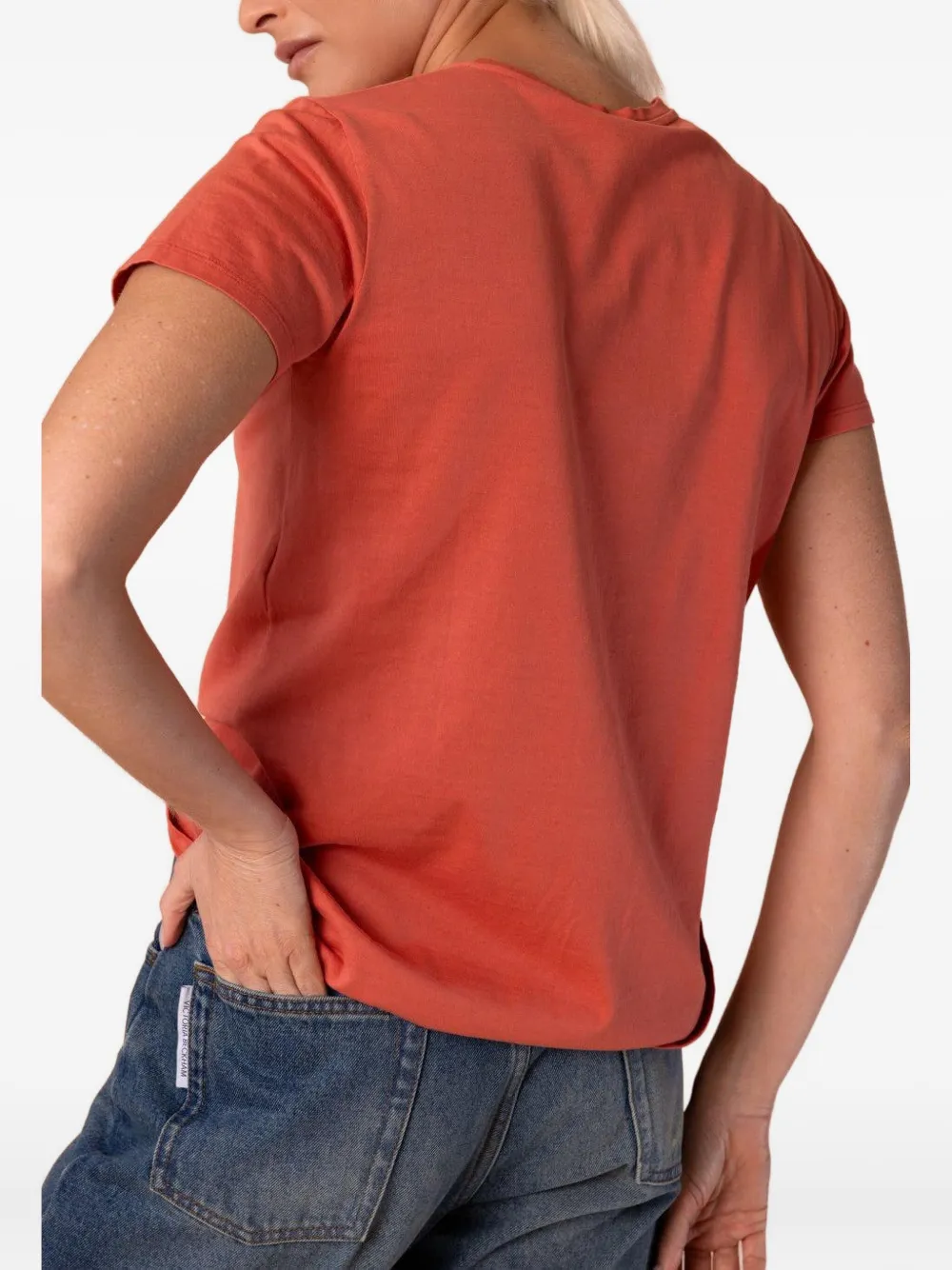 ASPESI crew-neck cotton T-shirt Oranje