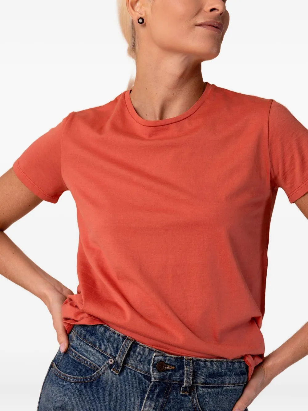 ASPESI crew-neck cotton T-shirt Oranje