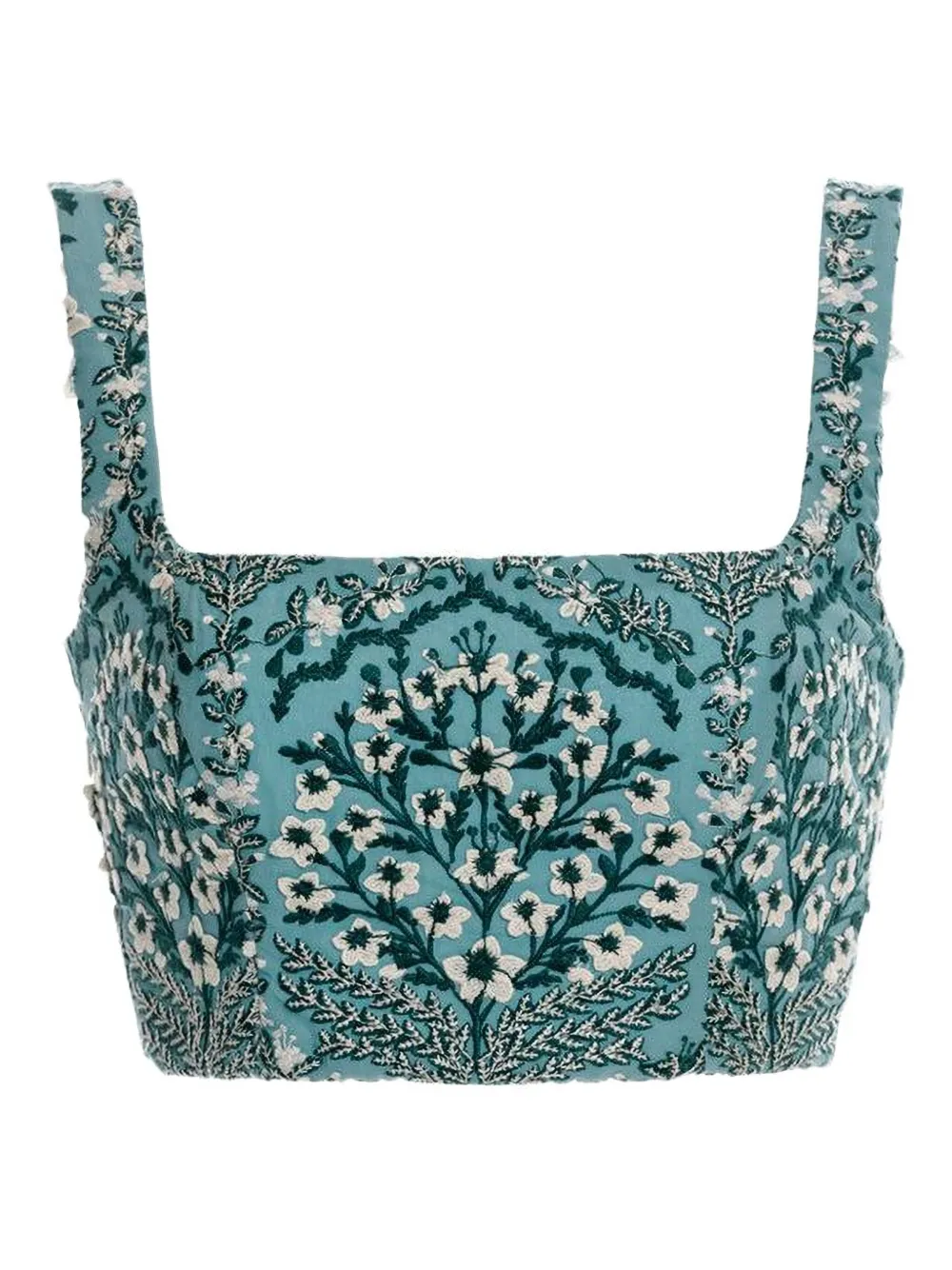 Agua By Agua Bendita Amanda Ceiba square-neck top - Blu