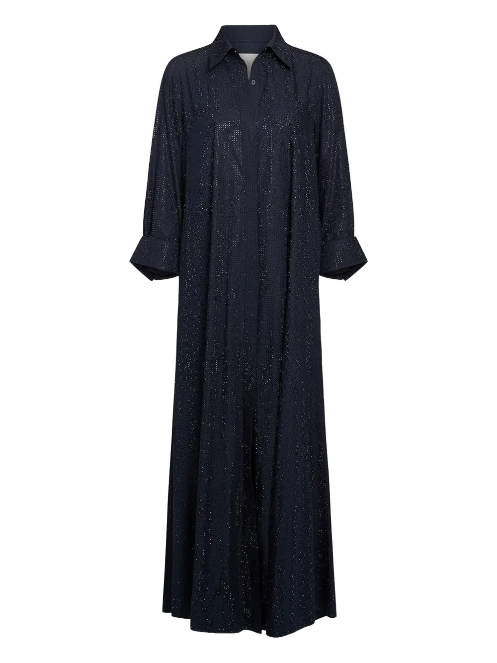 Twp Jenny's Crystal-embellished Shirt Dress In Blue