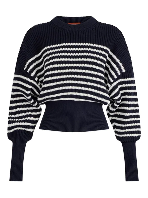Altuzarra Stripe-pattern Crew-neck Sweater in Black