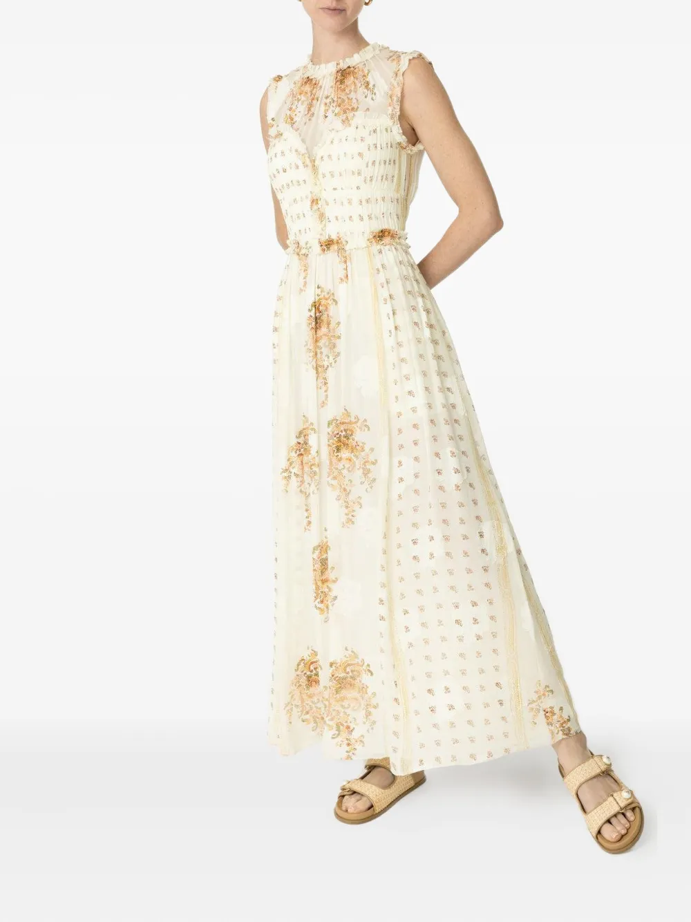 Ulla Johnson Kasia floral-print dress - Beige
