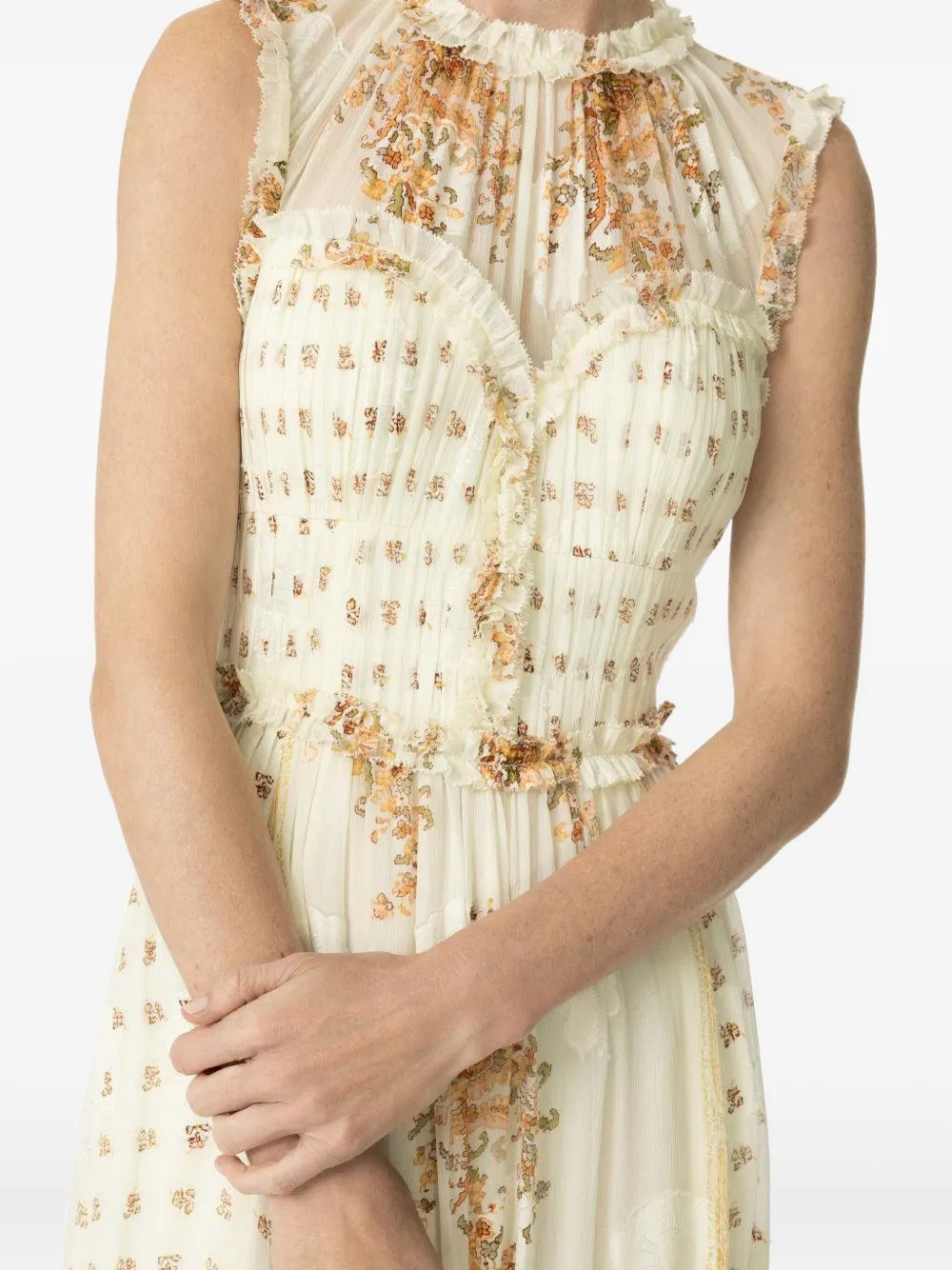 Ulla Johnson Kasia floral-print dress Beige