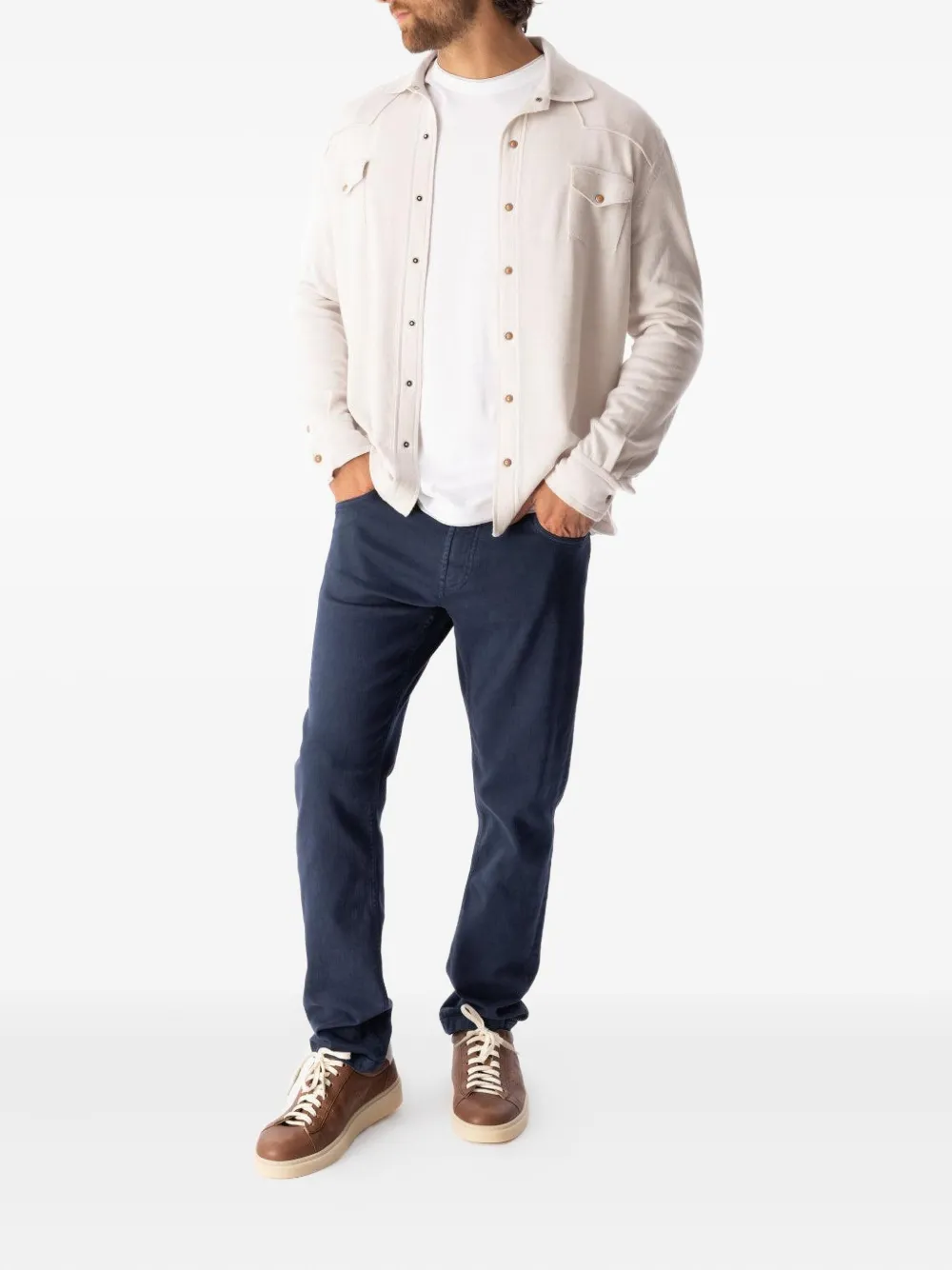 Eleventy five-pocket trousers - Blauw