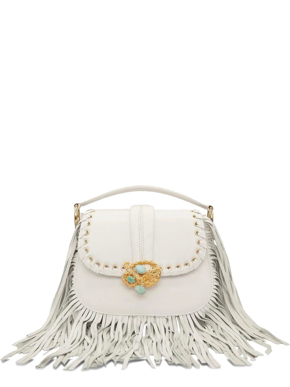 Gedebe Alice Fringed Tote Bag In White