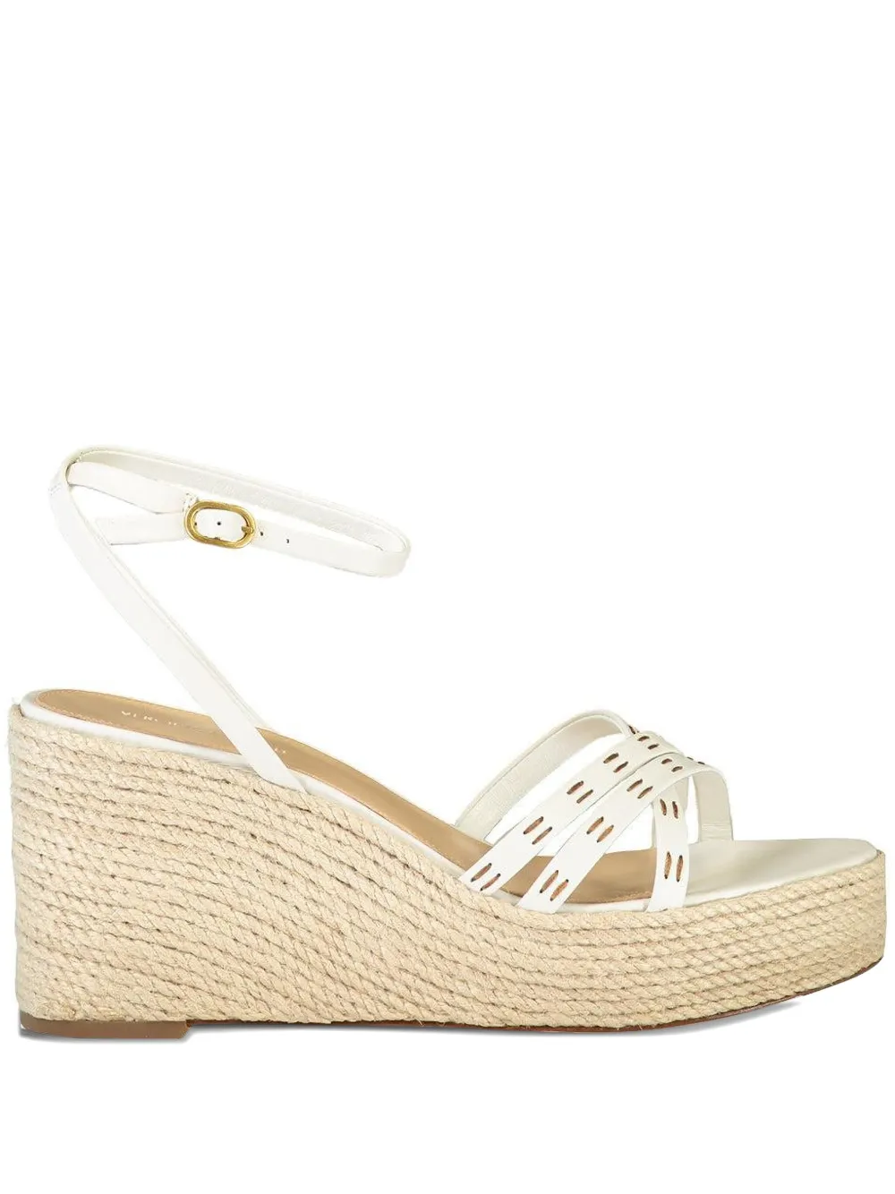 Veronica Beard 95mm Philene Wedge Sandals In White