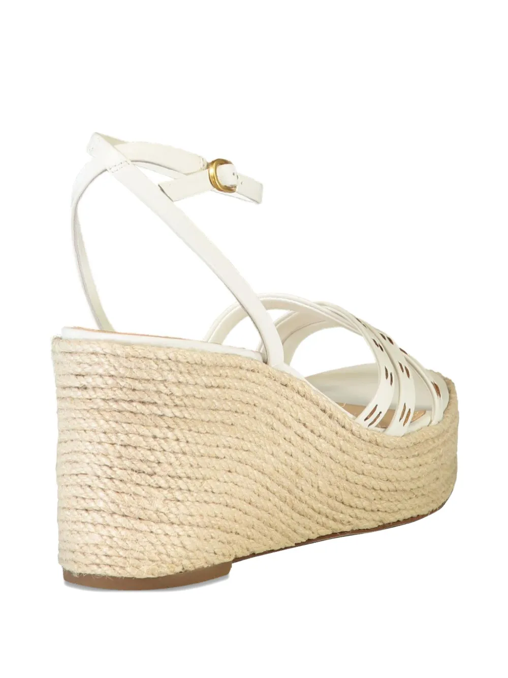 Veronica Beard 95mm Philene Wedge Sandals In White