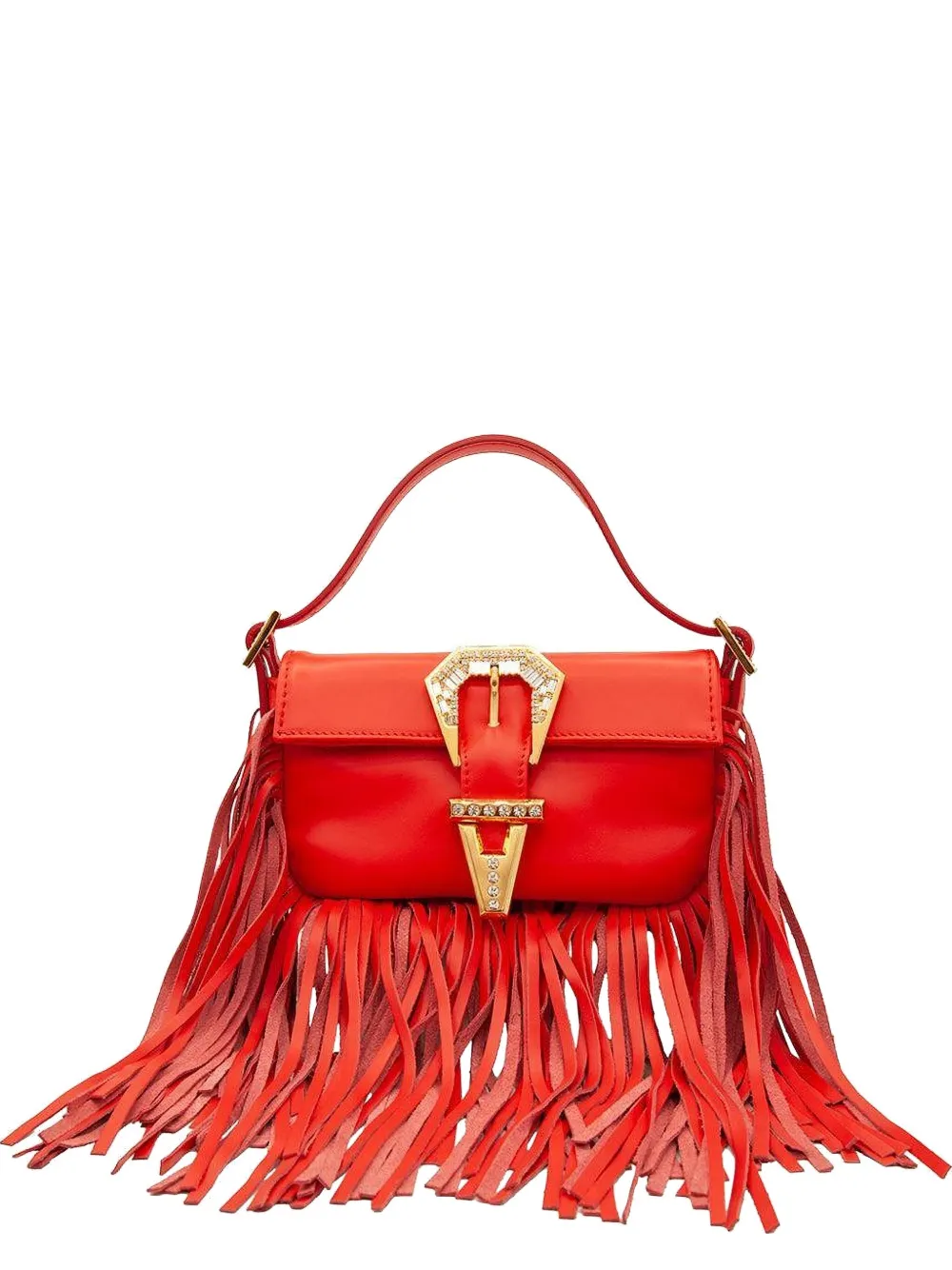 Gedebe mini Habibi fringed bag - Rosso