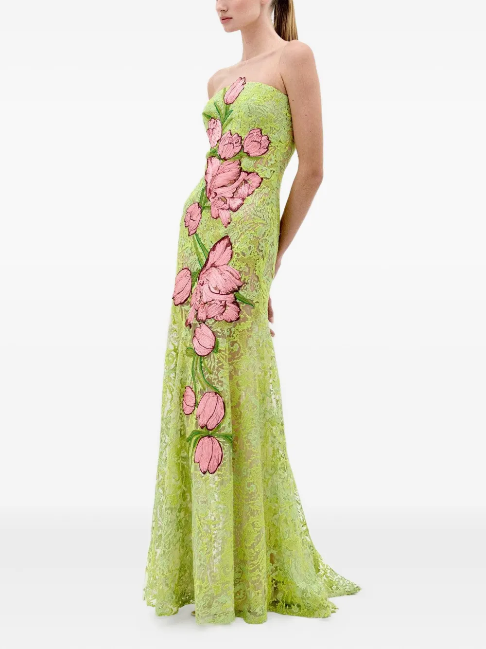 Silvia Tcherassi Tulip lace dress Groen