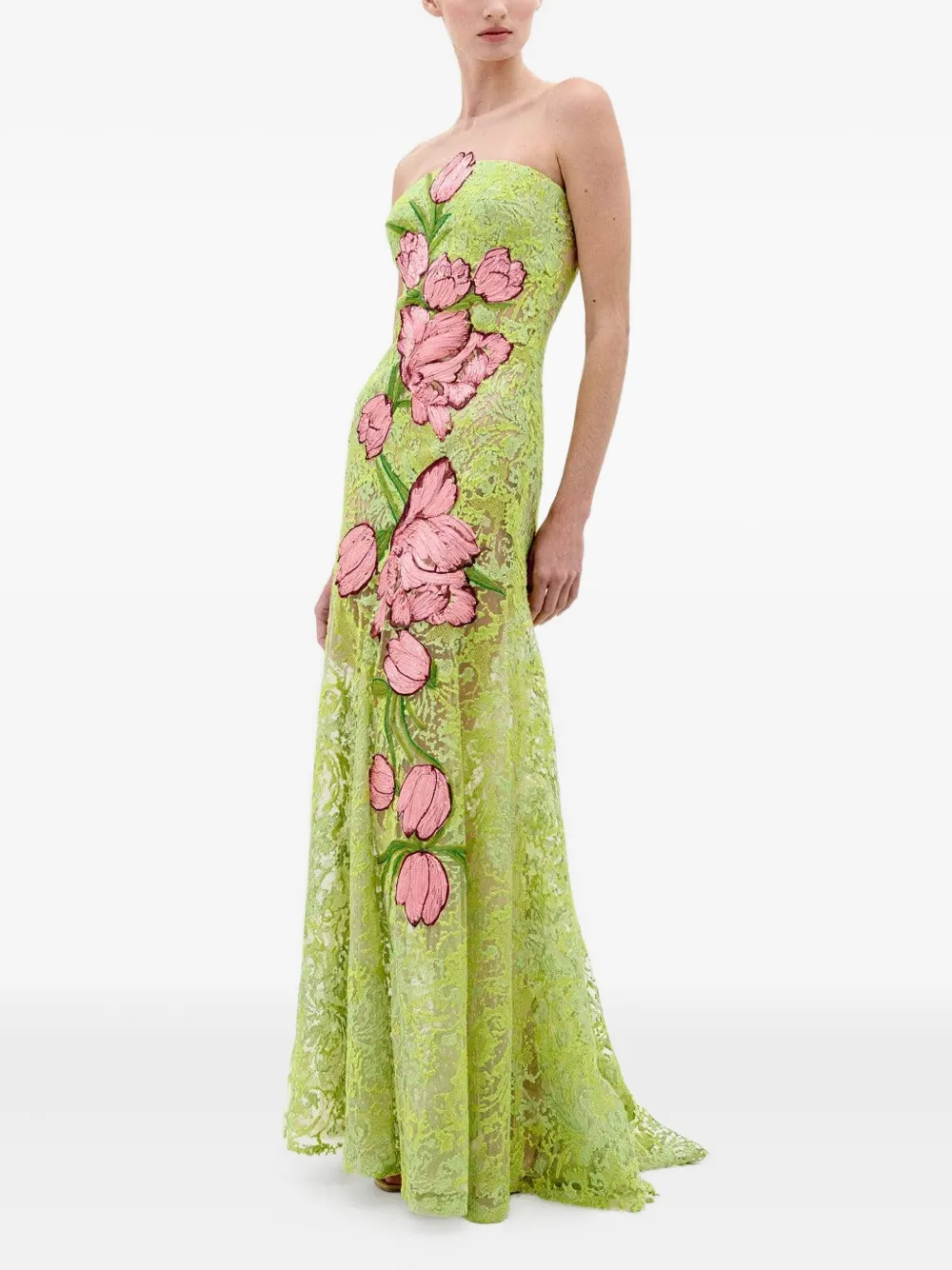 Silvia Tcherassi Tulip lace dress Groen