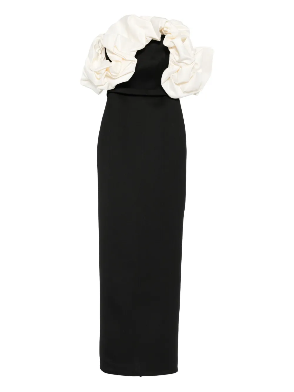 AAVVA off-shoulder ruffled midi dress | Black | Image 1