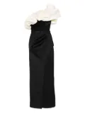 AAVVA pearl-embellished draped dress - Black