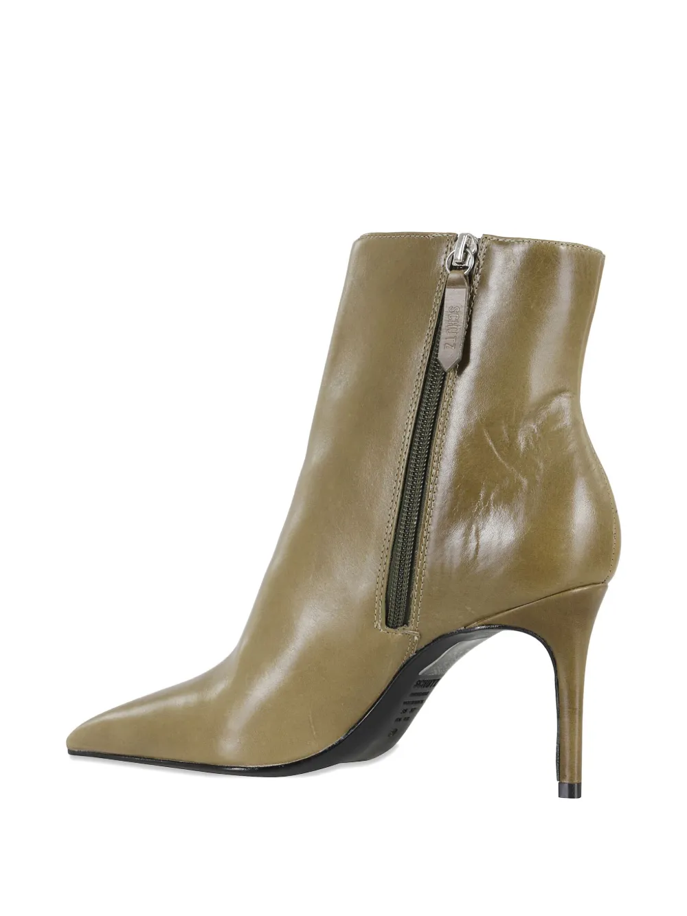 Schutz Pointed-toe Zip-fastening Boots In Brown