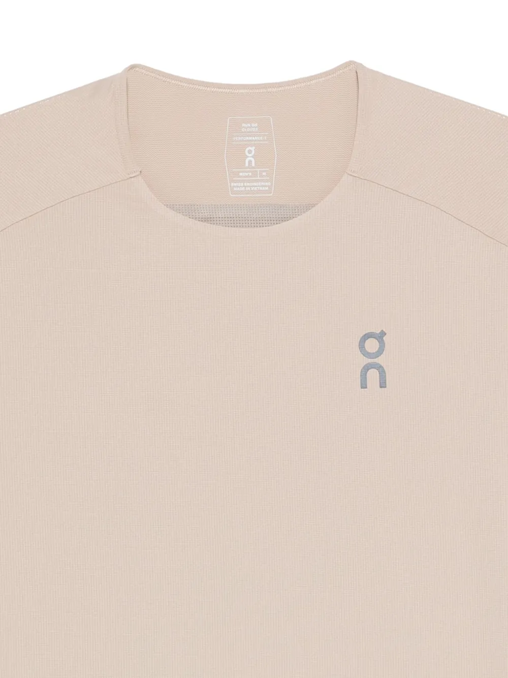 On Running T-shirt met vlakken Beige