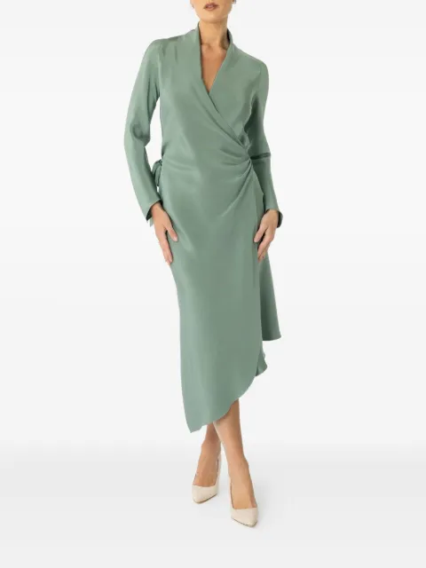 Peter Cohen Victor wrap-neck midi dress