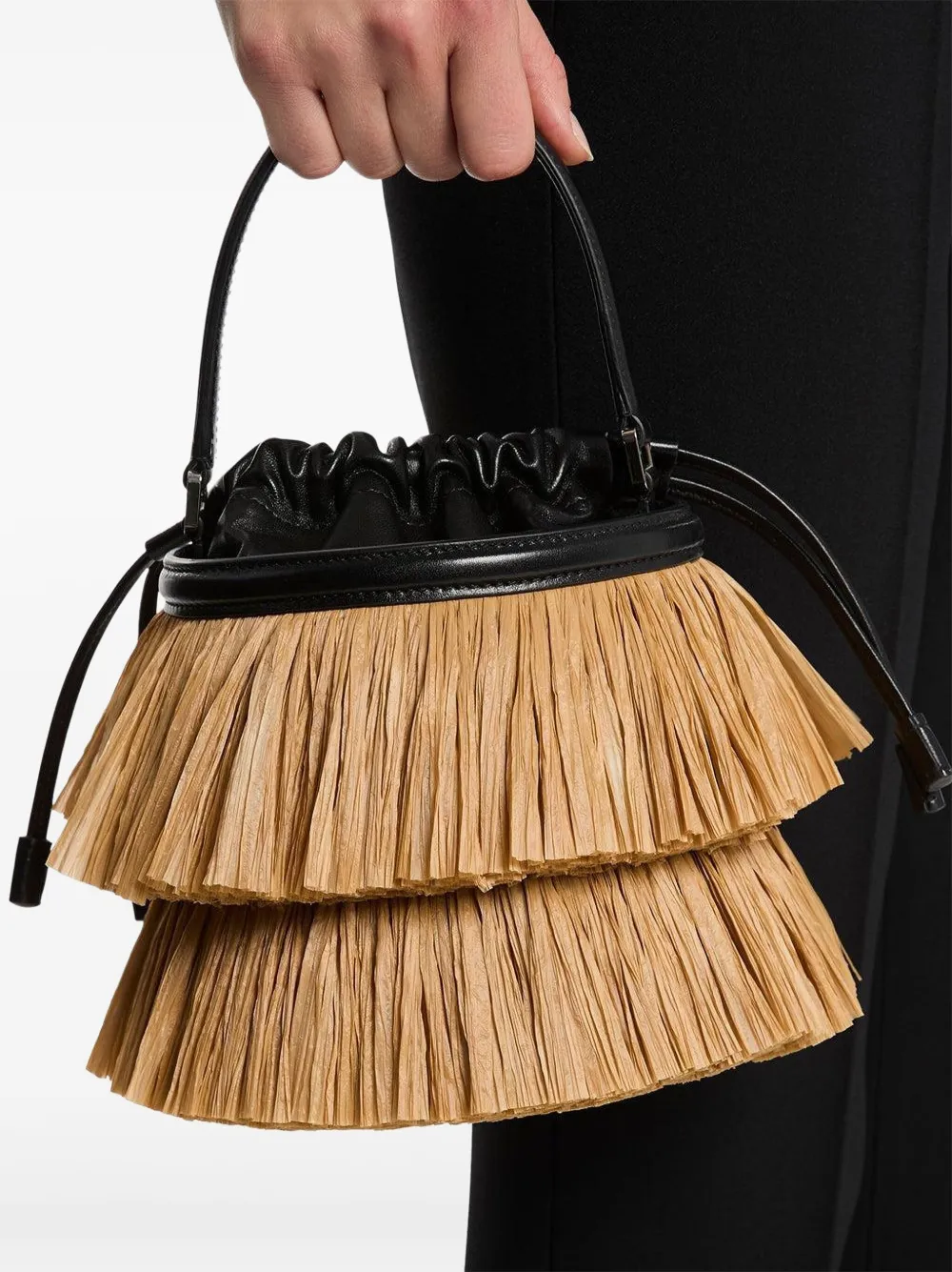 Michael Kors Collection mini Ischia bucket bag Zwart