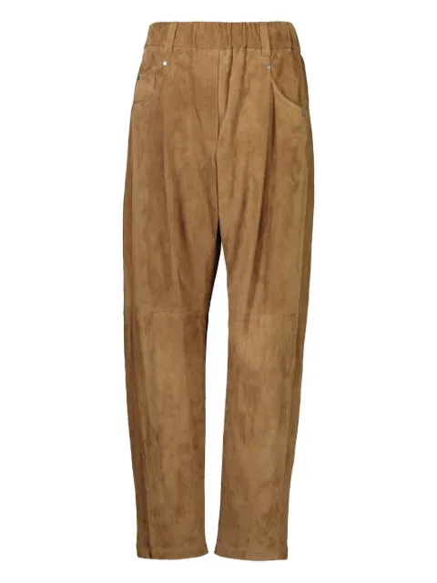 Brunello Cucinelli pull-on suede trousers