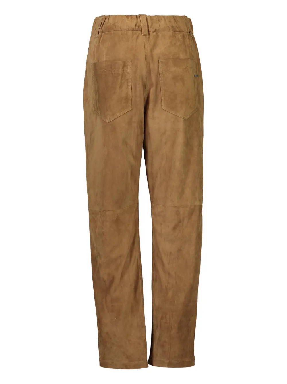 Brunello Cucinelli Pull-on Suede Trousers In Brown