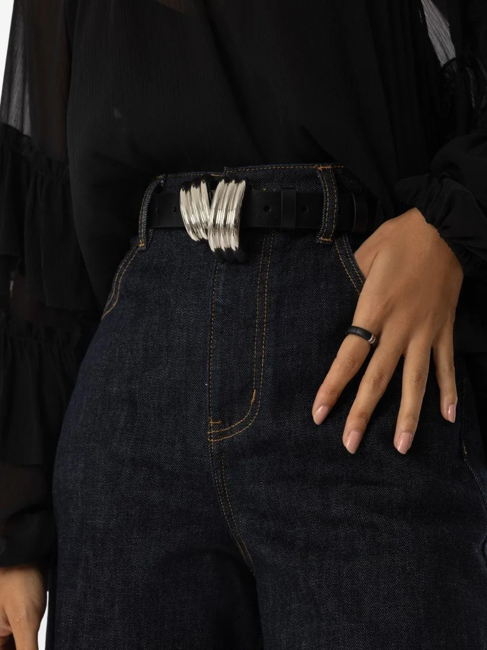 Brandon Maxwell Edythe Belt - Black 