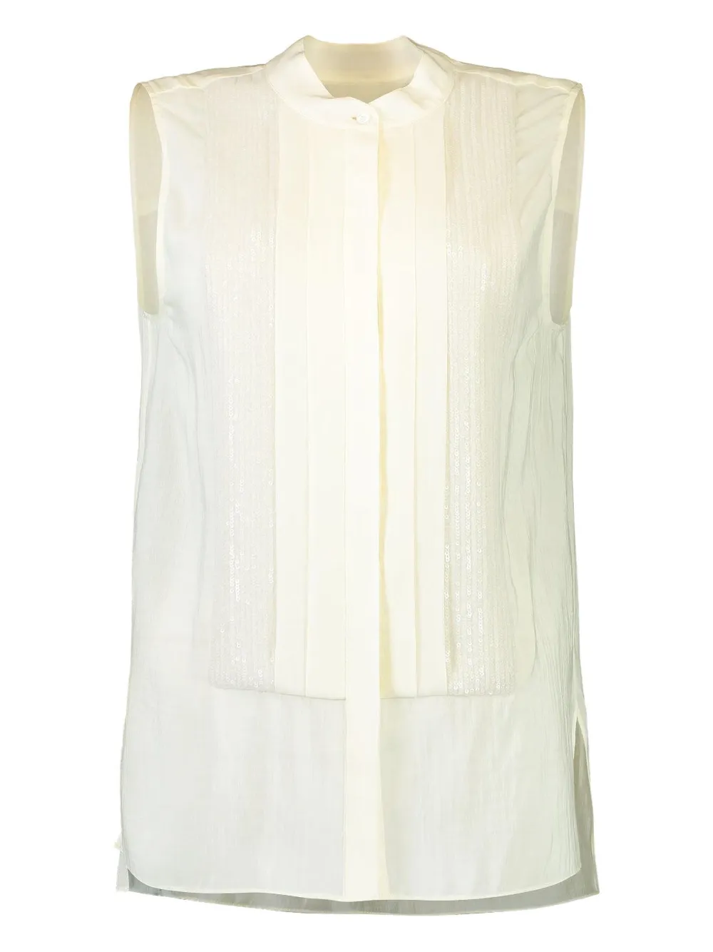 TWP Adele pleated sequin-embellished top | White | Image 1