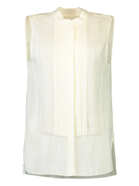 TWP Adele pleated sequin-embellished top