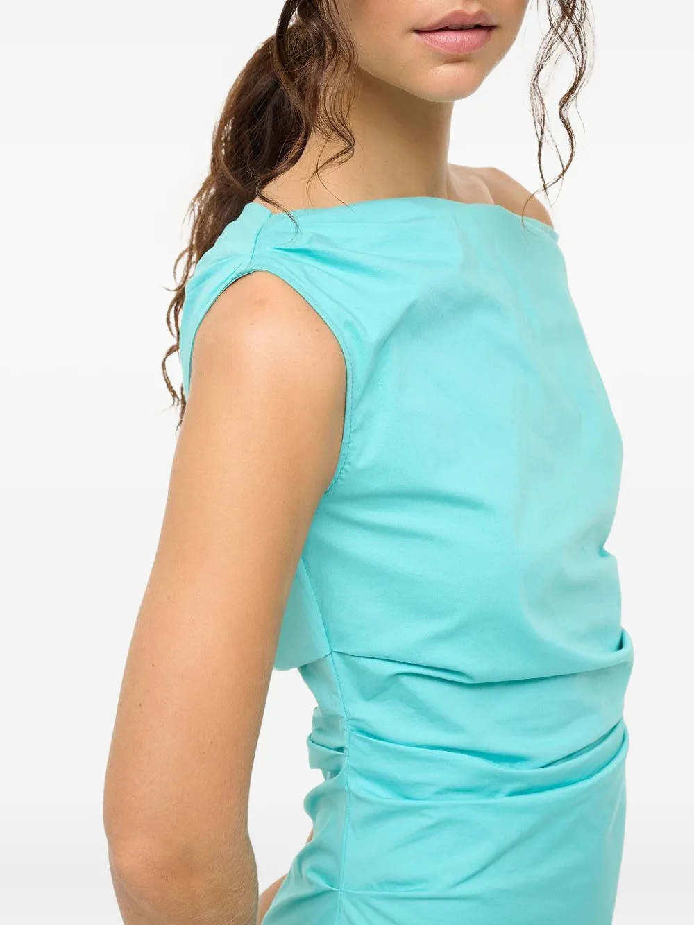 Staud Phare Mini Dress In Blue