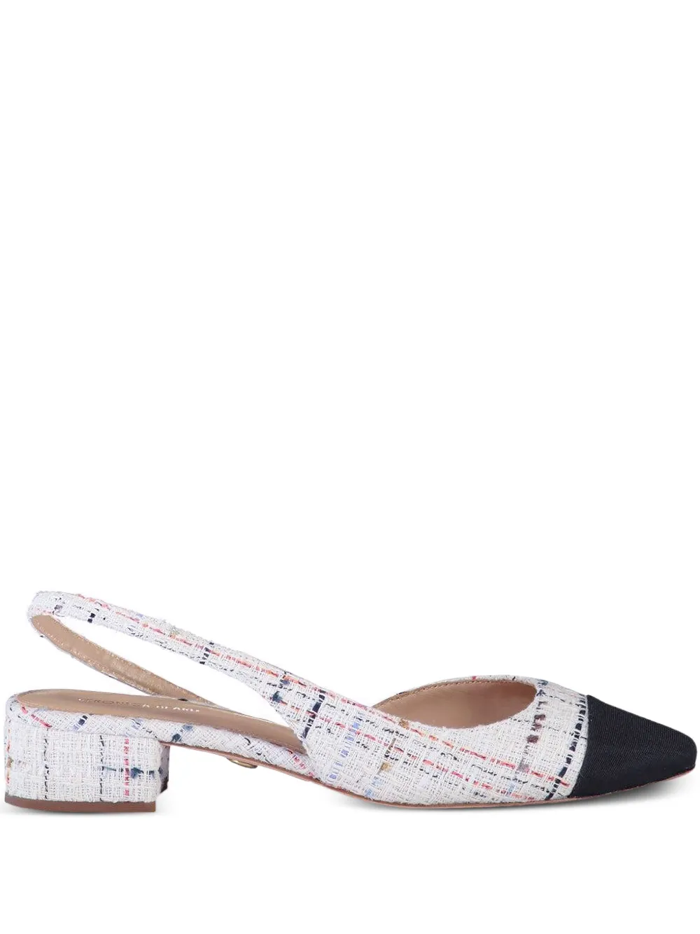 Veronica Beard Cecile Tweed Slingback Pumps In Multi