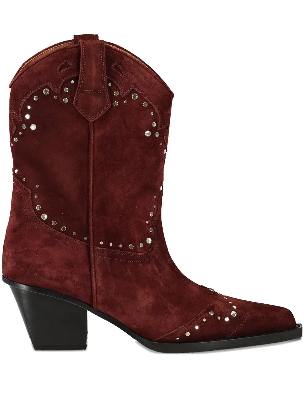 Paris Texas 60mm Janice suede studded boots Brown