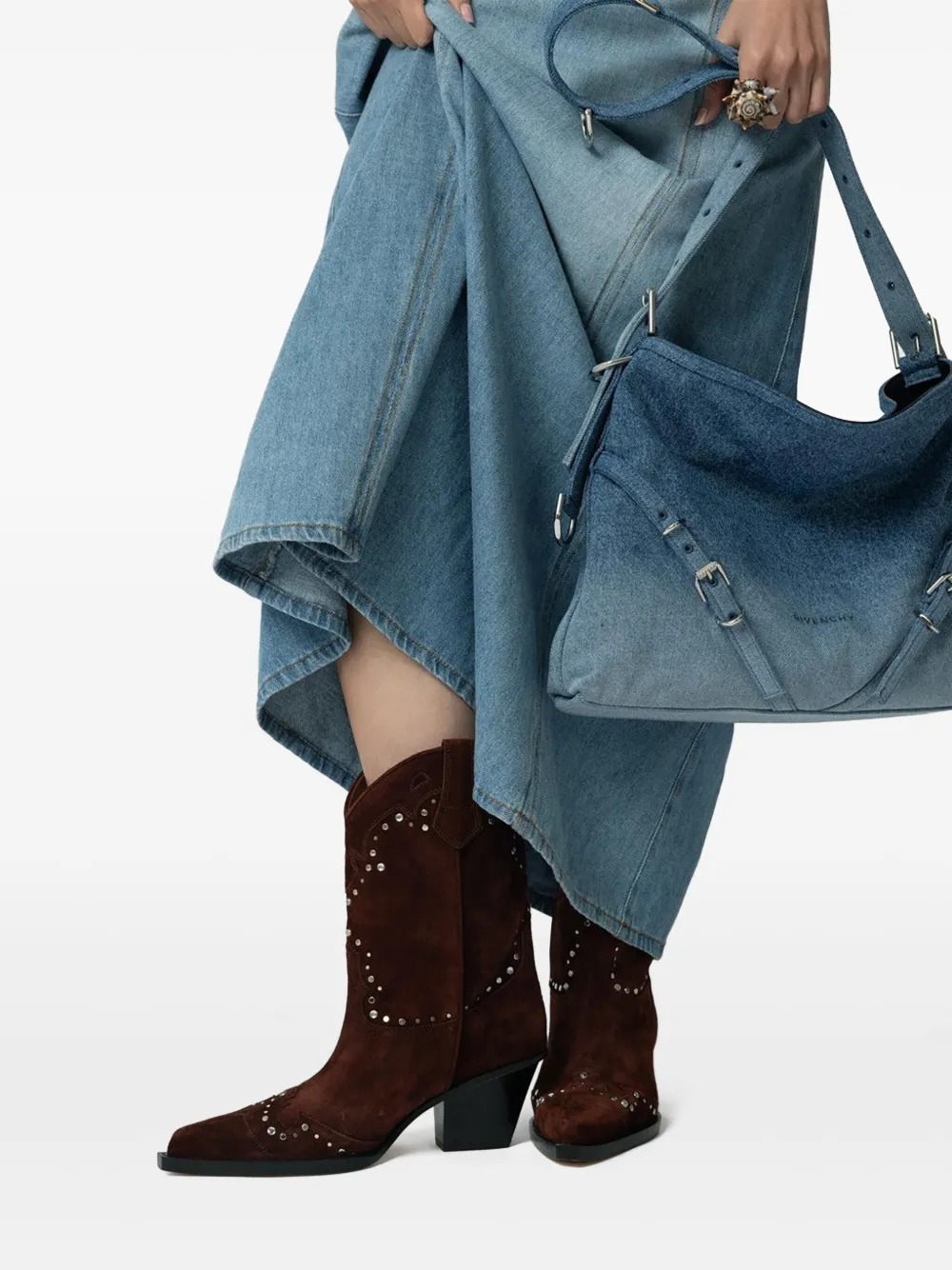 Paris Texas 60mm Janice suede studded boots | Cowboy Boots | Image 2