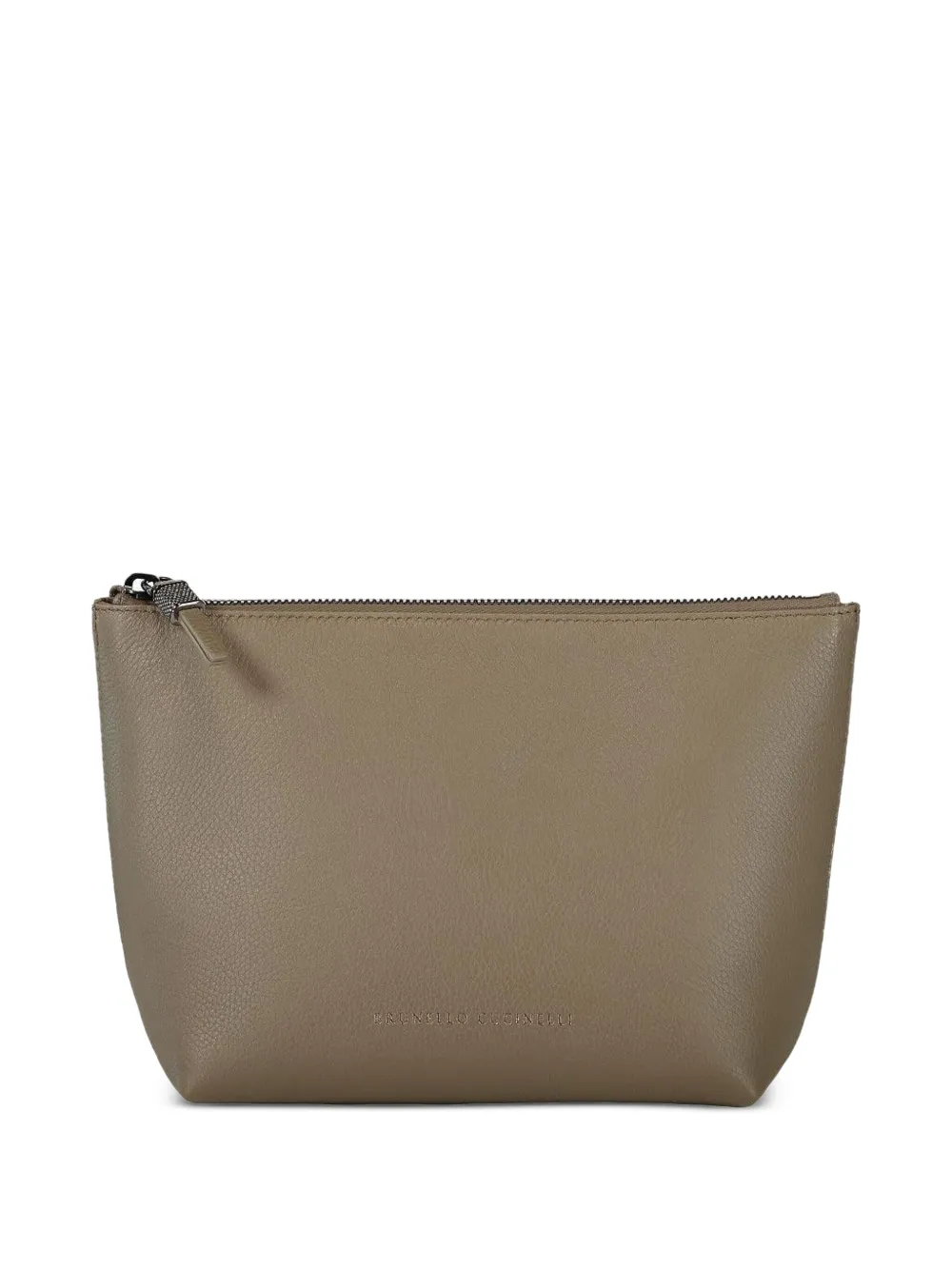 Brunello Cucinelli zipper pouch clutch bag - Brown